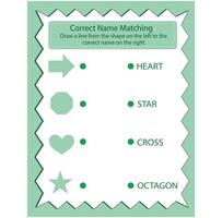 Kids Shape Tracing Activity vector