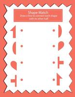 Shape Match Activity Pages vector