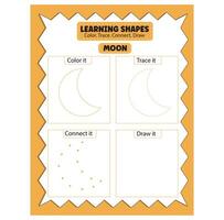 Shape Tracing worksheet vector
