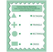 Kids Shape Tracing Activity vector