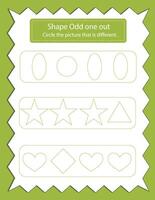 Shape Math Activity vector