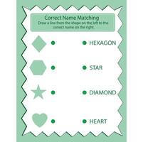 Shape Tracing worksheet vector