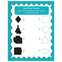 Shadow Match Activity Game vector