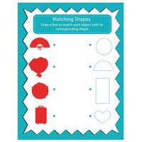 Shadow Match Activity Game vector