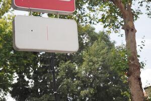 Vintage signpost with blank space for text photo