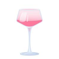 Classic realistic Hemingway cocktail. illustration refreshing special Hemingway daiquiri with lime and grapefruit isolated on white background. vector