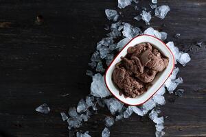 Homemade Chocolate Ice Cream photo