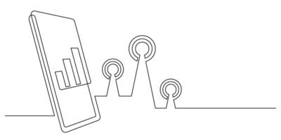 antenna tower telecommunication network technology high speed cellphone one line vector