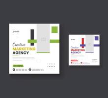 Digital marketing and corporate social media post template or Web banner vector