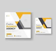 Digital marketing and corporate social media post template or Web banner vector