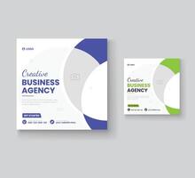 Digital marketing and corporate social media post template or Web banner vector