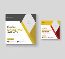 Digital marketing and corporate social media post template or Web banner vector