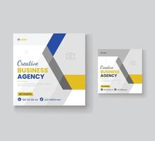 Digital marketing and corporate social media post template or Web banner vector