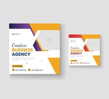 Digital marketing and corporate social media post template or Web banner vector