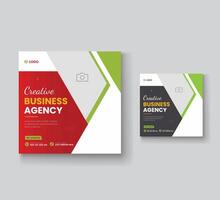 Digital marketing and corporate social media post template or Web banner vector
