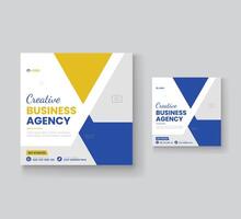 Digital marketing and corporate social media post template or Web banner vector