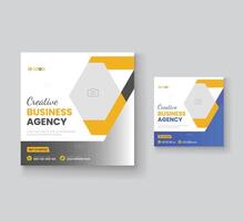 Digital marketing and corporate social media post template or Web banner vector