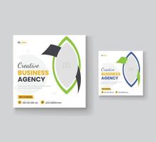 Digital marketing and corporate social media post template or Web banner vector