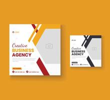 Digital marketing and corporate social media post template or Web banner vector