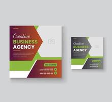 Digital marketing and corporate social media post template or Web banner vector