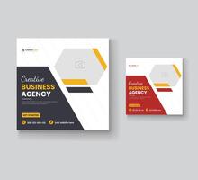 Digital marketing and corporate social media post template or Web banner vector