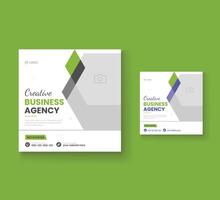 Digital marketing and corporate social media post template or Web banner vector