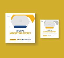 Digital marketing and corporate social media post template or Web banner vector