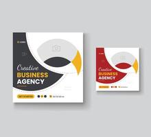 Digital marketing and corporate social media post template or Web banner vector