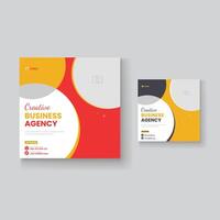 Digital marketing and corporate social media post template or Web banner vector