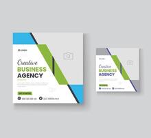 Digital marketing and corporate social media post template or Web banner vector