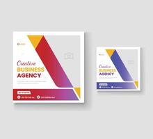 Digital marketing and corporate social media post template or Web banner vector