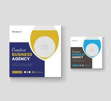 Digital marketing and corporate social media post template or Web banner vector