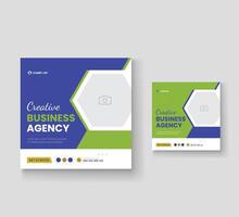 Digital marketing and corporate social media post template or Web banner vector