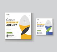 Digital marketing and corporate social media post template or Web banner vector
