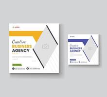 Digital marketing and corporate social media post template or Web banner vector