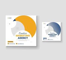 Digital marketing and corporate social media post template or Web banner vector