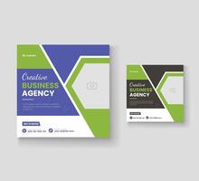 Digital marketing and corporate social media post template or Web banner vector