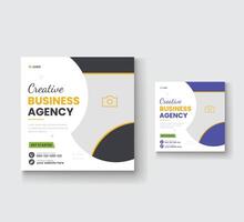 Digital marketing and corporate social media post template or Web banner vector