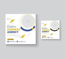 Digital marketing and corporate social media post template or Web banner vector