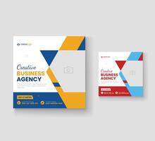 Digital marketing and corporate social media post template or Web banner vector