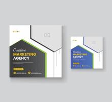 Digital marketing and corporate social media post template or Web banner vector
