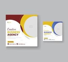 Digital marketing and corporate social media post template or Web banner vector