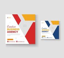 Digital marketing and corporate social media post template or Web banner vector