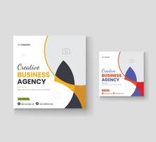 Digital marketing and corporate social media post template or Web banner vector