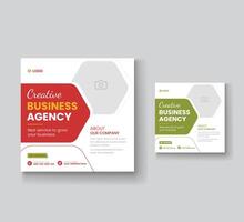 Digital marketing and corporate social media post template or Web banner vector