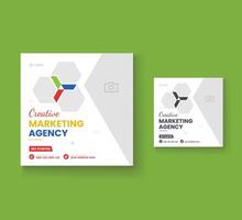 Digital marketing and corporate social media post template or Web banner vector