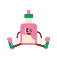 Retro Back to School Groovy Set glue vector