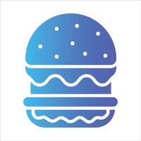 hamburger in flat design style vector