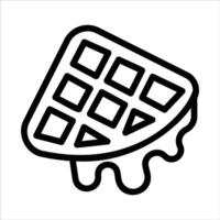 waffle in flat design style vector