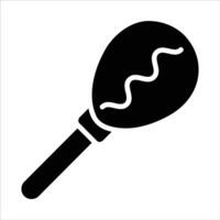 corn dog in flat design style vector